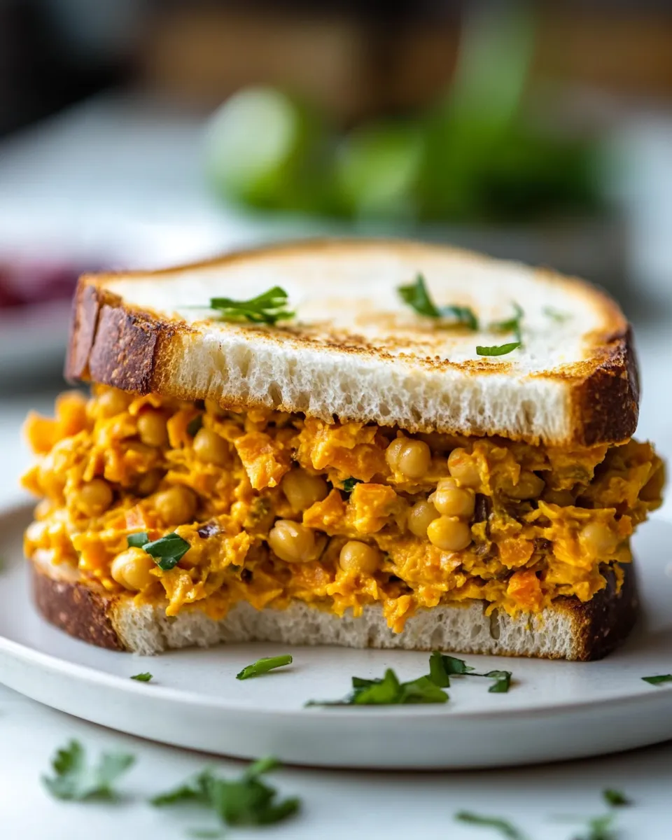Homemade Vegan Carrot Chickpea Tuna Melt recipe photo
