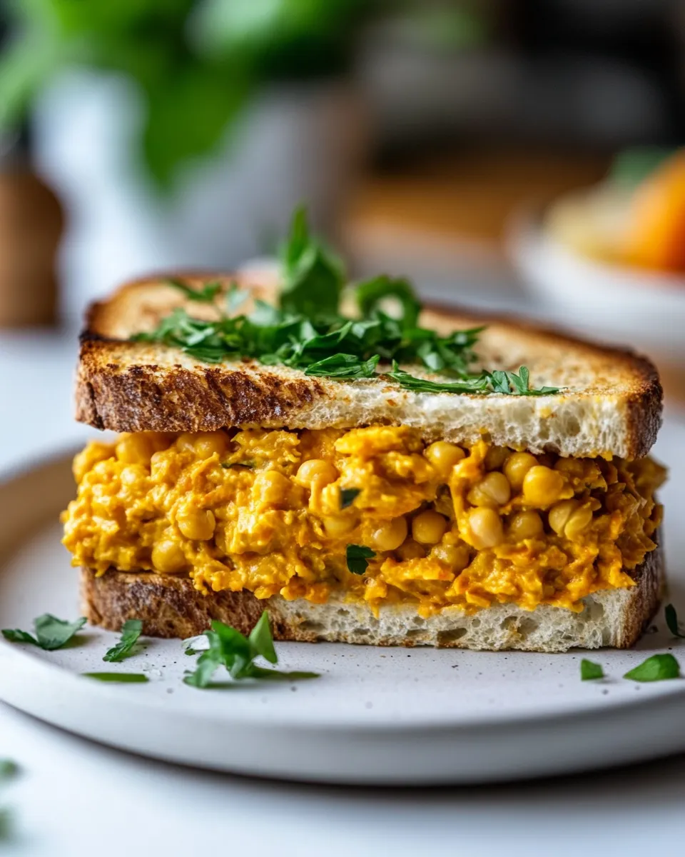 Classic Vegan Carrot Chickpea Tuna Melt dish photo