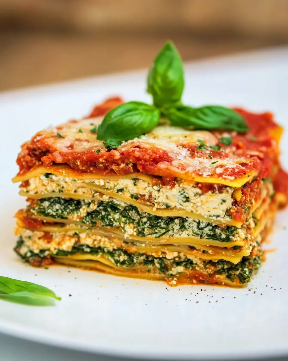 Classic Vegan Spinach Lasagna (Tofu Ricotta) dish photo