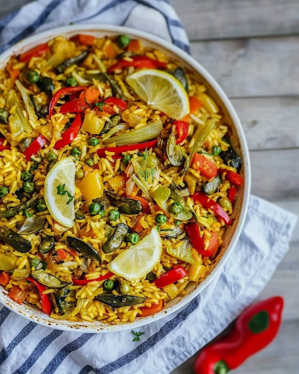 Easy Vegetable Paella food shot