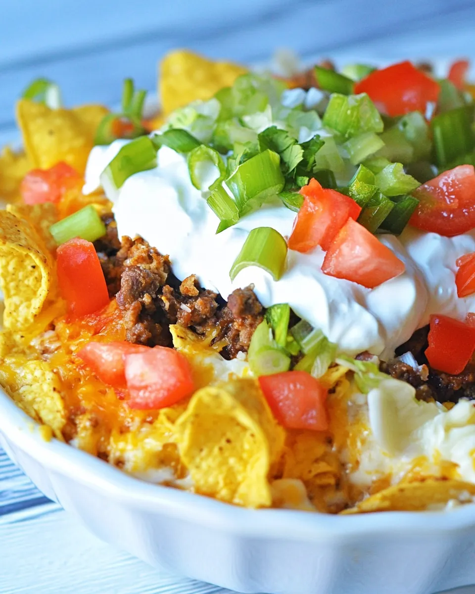 Easy Walking Taco Casserole recipe photo