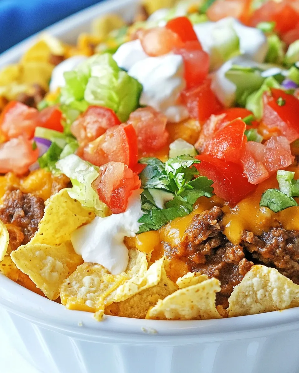 Delicious Walking Taco Casserole dish photo