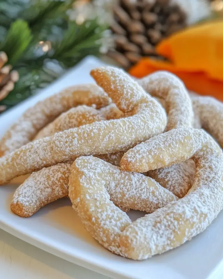 Homemade Walnut Crescent Cookies photo