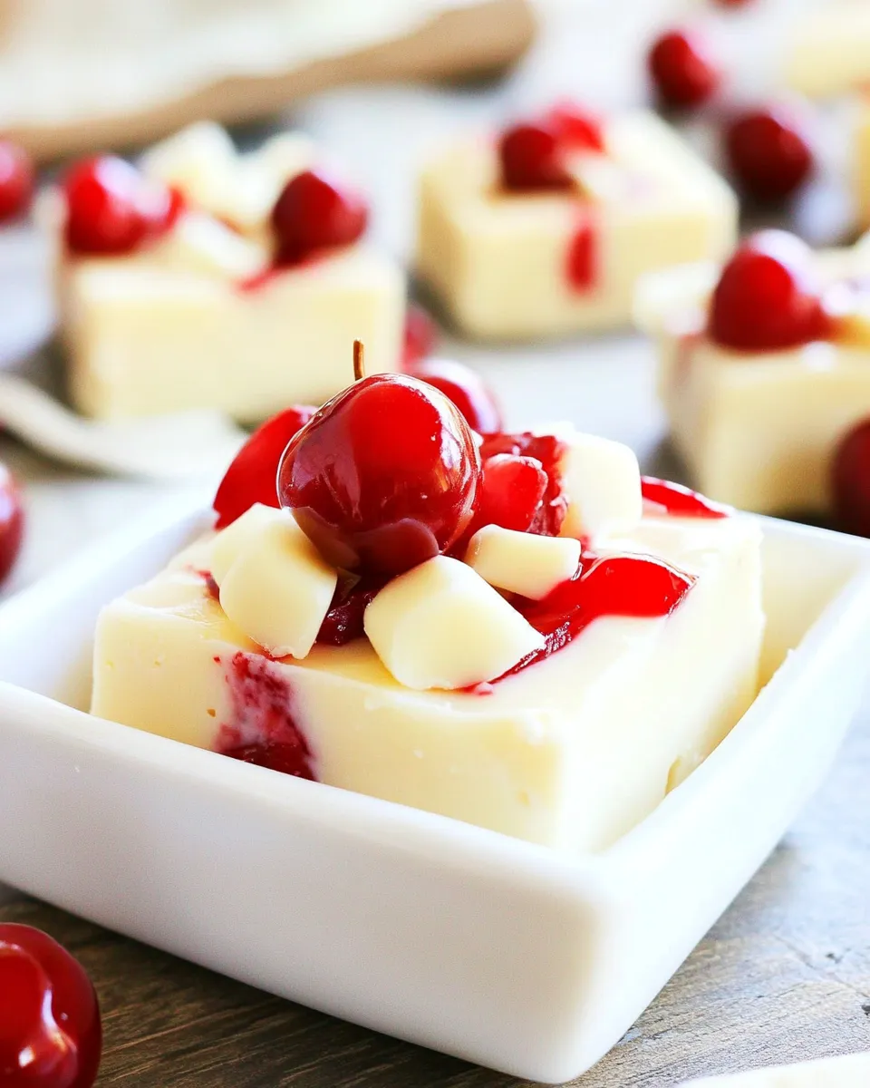 Homemade White Chocolate Cherry Fudge recipe photo