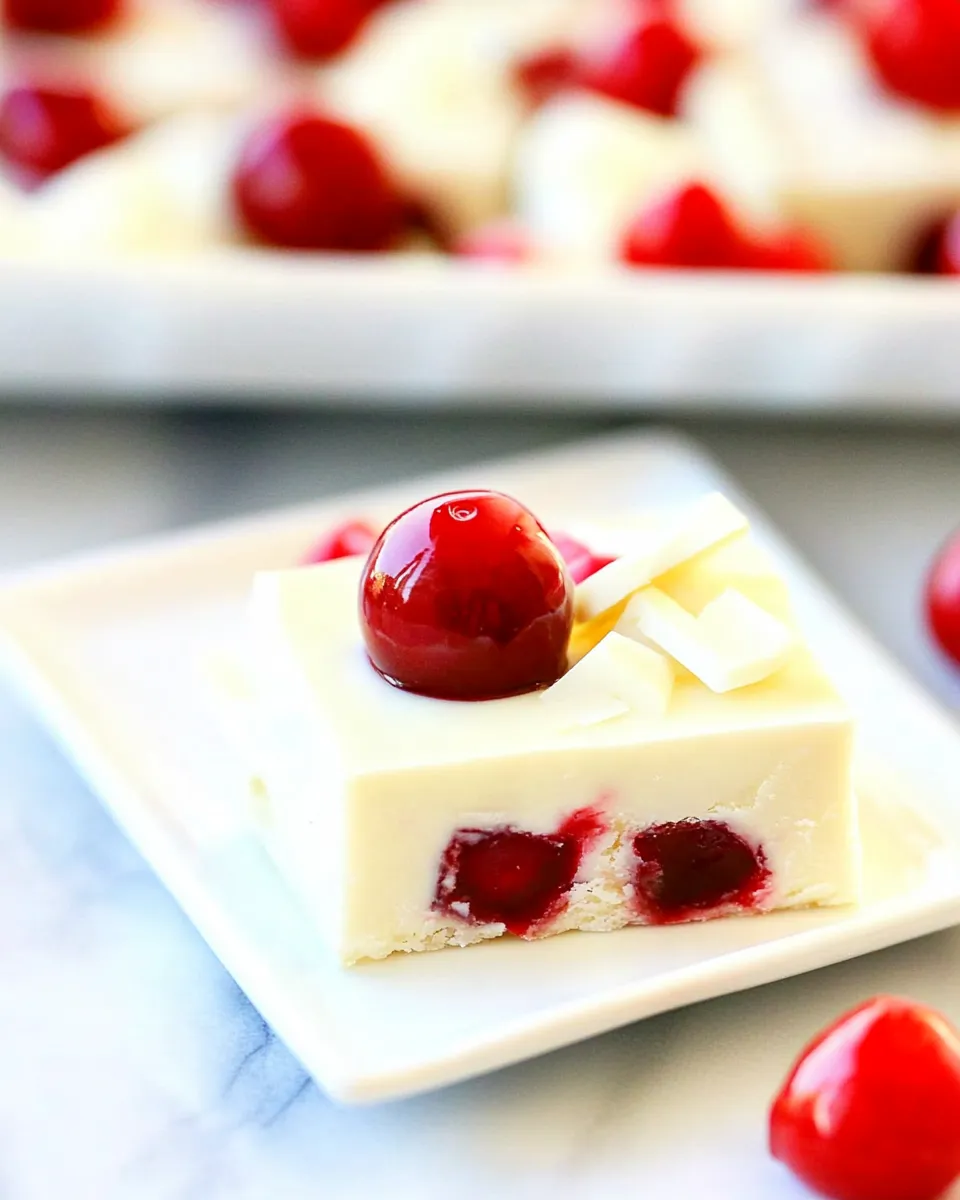Delicious White Chocolate Cherry Fudge picture
