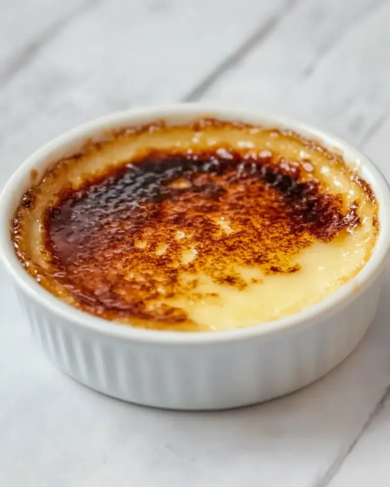 Homemade White Chocolate Creme Brulee photo