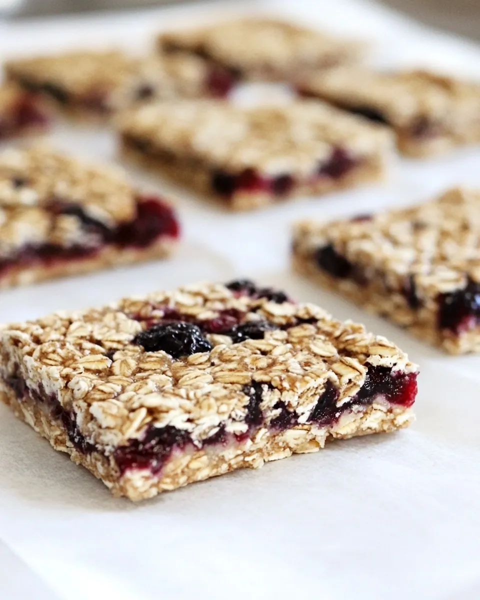 Homemade Whole Grain Fruit-Filled Bars photo