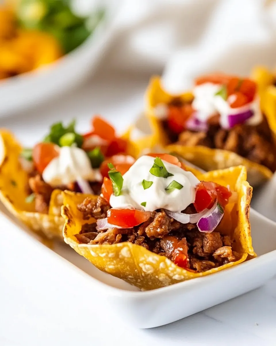 Easy Wonton Tacos recipe photo